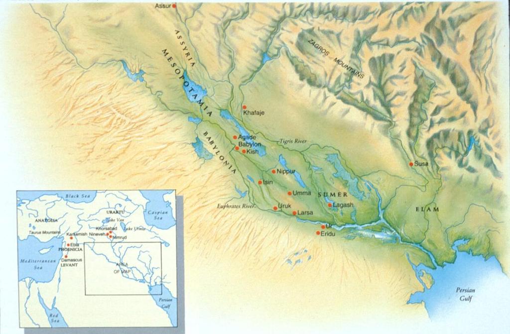 Depending on the Rivers: Mesopotamia First to build cities (4000-3500 BCE) Created city-states (cities