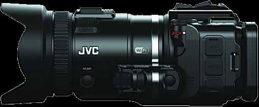 Hi - Tech JVC SHFAQ FOTO-APARATIN GC-PX100 PROCISION JVC ka shfaqur video-kamerën e re të përshkruar si një fotoaparat procision.