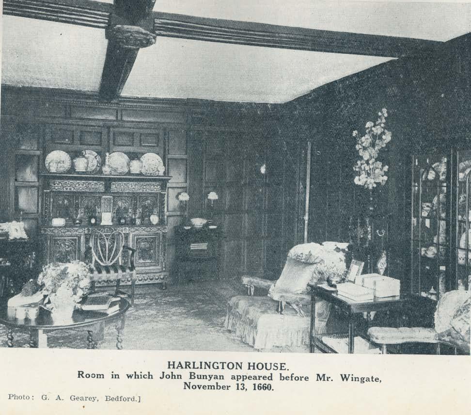 The examination of Bunyan took place in Mr. Wingate s home, the Harlington House.