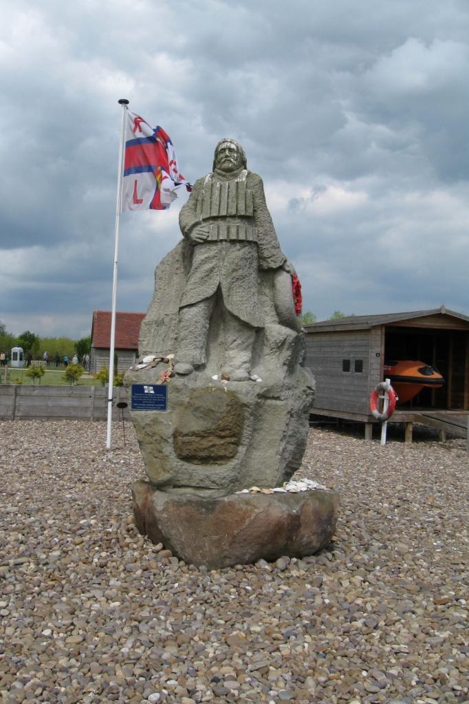 The RNLI memorial has been landscaped as pebble, shingle and sand beach.