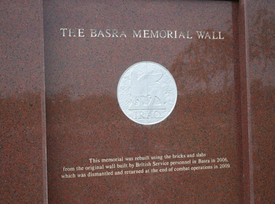 THE BASRA MEMORIAL WALL Rededicated to