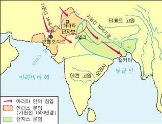 Indian History 2 The Aryans invaded the northern plain of India from the central Asia through the mountainous passes of Afganistan in 1500 BCE.