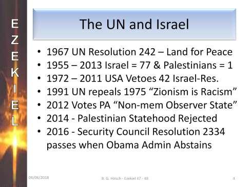 Now we will continue our history of the modern nation of Israel. The United Nations passed Resolution 242 on November 22 nd, 1967.