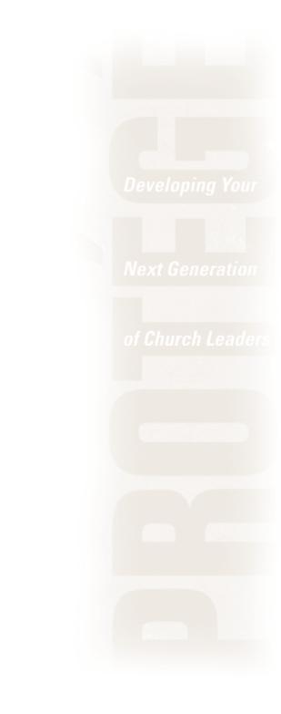 Protégé Steve Saccone Protégé: Developing Your Next Generation of Church Leaders Intervarsity Press: Downers Grove, IL, 2012.