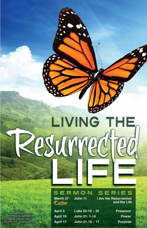 OUR PASTOR S PERSPECTIVE In my Easter sermon I encouraged us to live the resurrection. I believe we can live each day with gratitude for the new life we have in the risen living Lord.