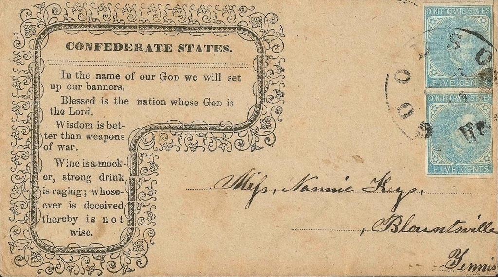 March 12, 1862 circular datestamp. Manuscript Missent to Chapel Hill on face.