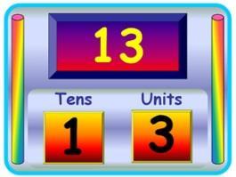 .. 10, 20, 30... 4. I can say if a number is equal to, more than and less than = > < 5.