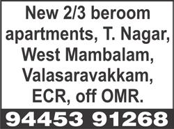 ft, open space for construction of 2 rooms, car parking. Price Rs. 1.5 crores. No brokers. Only buyers contact premises. Inspection on Sunday. Ph: 94888 04097. T.