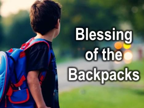 Blessing of The Backpacks The disciples started arguing over which of them would be most famous. When Jesus realized how much this mattered to them, he brought a child to his side.