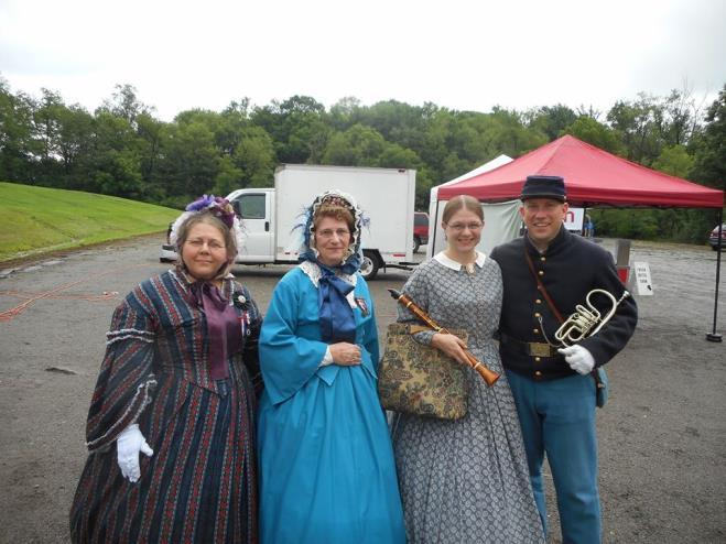 weather at Appomattox where the Surrender of the Confederate army took place 150 years ago) Peg, Jason and Charlene and Mindy dressed in period clothes went to be a part of this special day in