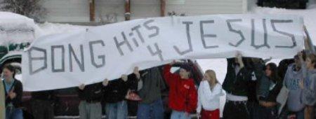 Bong Hits 4 Jesus The Case: On January 24, 2002, students and staff were permitted to leave classes at Juneau-Douglas High School to attend a school-sanctioned and schoolsupervised event, to watch