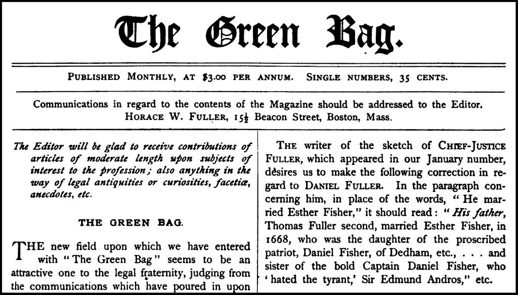 The Green Bag In 1861 he was a member of the convention called to revise the constitution of the State of Illinois, in which he took an active part and by his legal abilities rendered marked services.