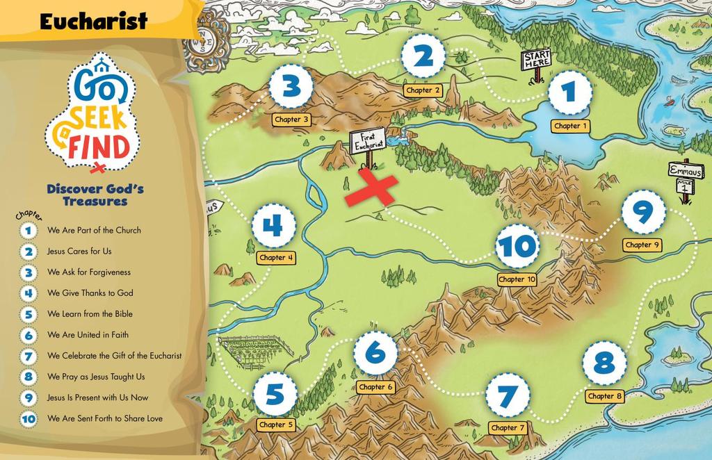 Go Seek Find: Online Director s Manual Treasure Map and Stickers A Treasure Map helps the children track their progress