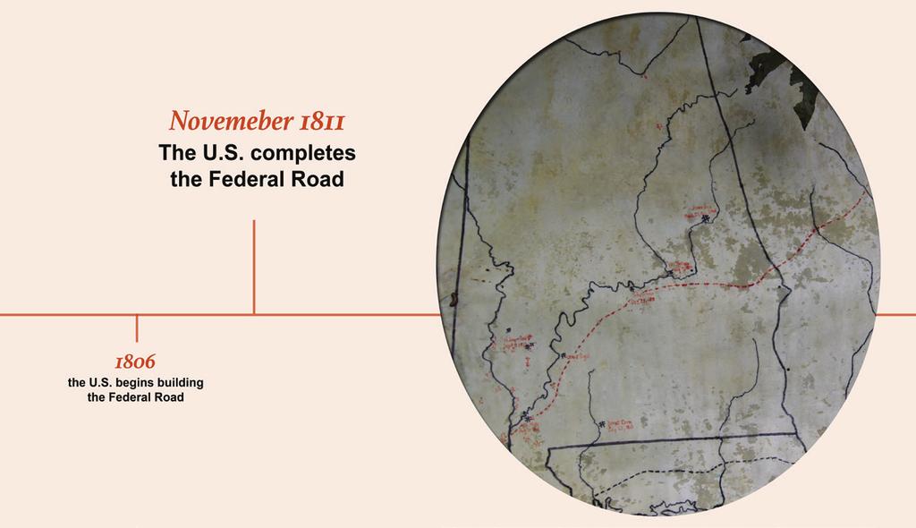 Slide 5: The Federal Road Student Guide Page 4 In the early part of the 1800s, the United States pressured the Creek National Council to allow the creation of a Federal Road through Creek territory