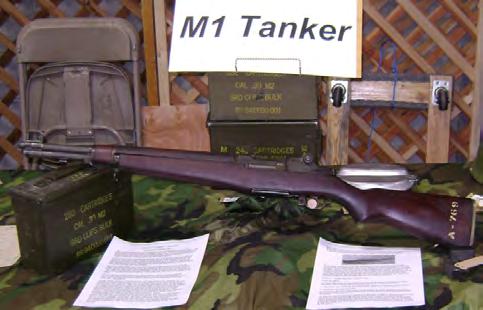 had an interesting display (right above) of the M1 Tanker rifle, a shortened version of the classic M1