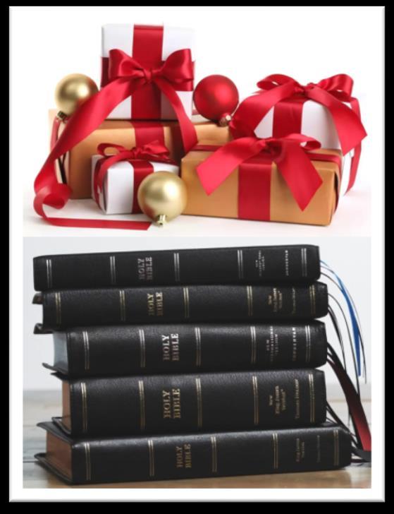 Theological Musings from Dave s Laptop December 11, 2018 Well, here we are. CHRISTmas is two weeks from today. If you re still thinking about your gift list, here are a few thoughts that might help.