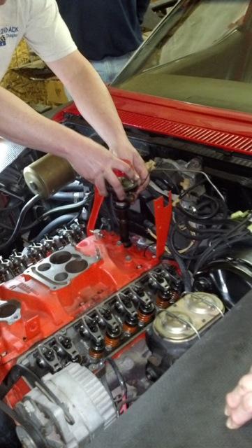 On February 8, 2015 the Adirondack Chapter NCRS held a tech session at Mike Wilson s barn to discuss and show the process of replacing push rods in a small block engine.