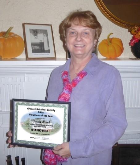 Kathie Firkins, Education Coordinator Museum Happenings Volunteer Award During the volunteer reception on Oct.