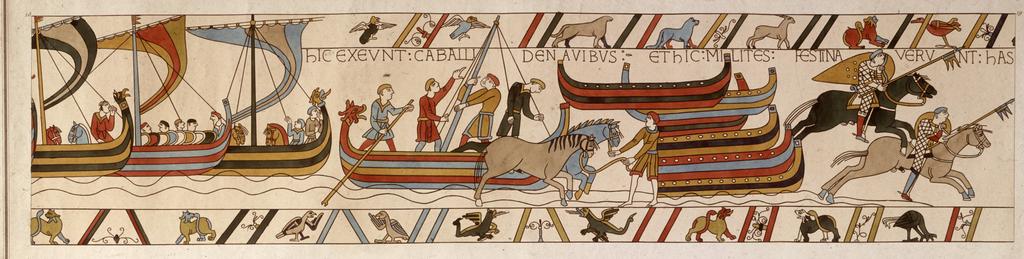 12 NB. These are artists paintings of the Bayeux Tapestry. They are not exact replicas of the tapestry.