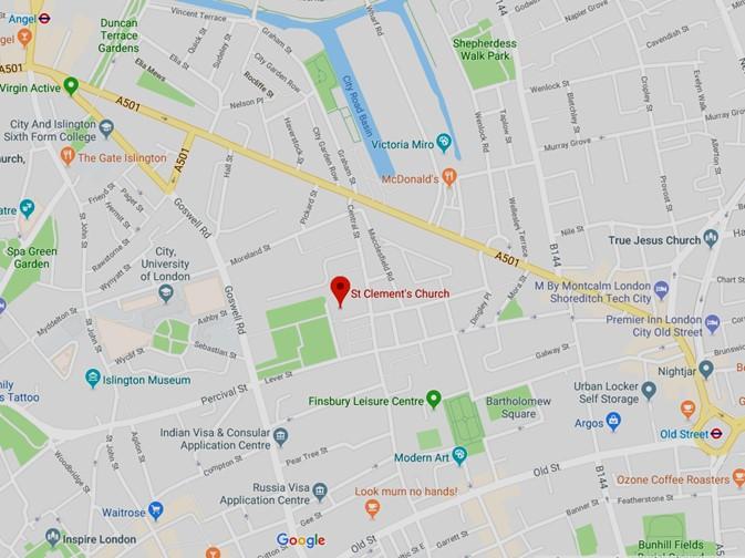 . tomorrow How to Find Us St Clement s is on the King Square Estate, facing King Square Gardens park (see below for map).