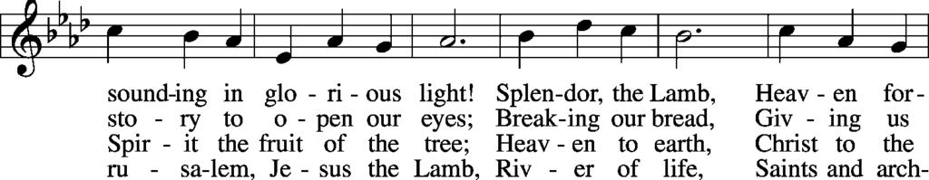 Closing Hymn Alleluia! Jesus Is Risen LSB 474 sts. 1, ref, 2 3, 5 1995 Augsburg Fortress. Used by permission: LSB Hymn License.NET, no. 100013448.