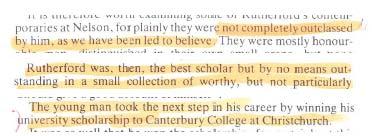 Comment [A10]: Page 38 of the It is very interesting to note that MK wrote in this paragraph that Rutherford applied for scholarship on the
