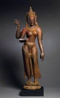 3 Nepalese, Malla dynasty (10th 18th century) Bhrikuti, the Female Companion of the White Avalokiteshvara, Lord of Compassion, 14th century wood with polychrome Gift of the Tyche Foundation, 2010.