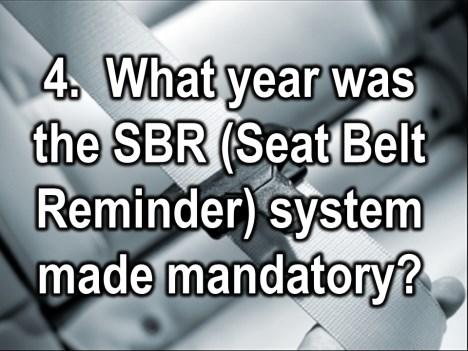 What year was the seatbelt reminder system made