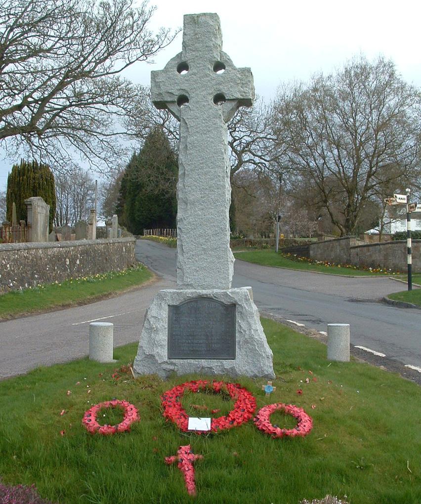 WWI Baldernock War Memorial TINTO, William Burns Able Seaman Royal Navy 31.05.1916 Age 27 GILLIES, Daniel Lieutenant Royal Naval Volunteer Reserve 30.04.