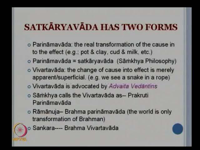 Samkhya gives this name or this kind of transformation is known as prakriti parinamavada.