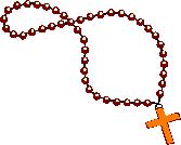 Artefacts Some Christians have artefacts to help them focus whilst praying: A cross - from the very