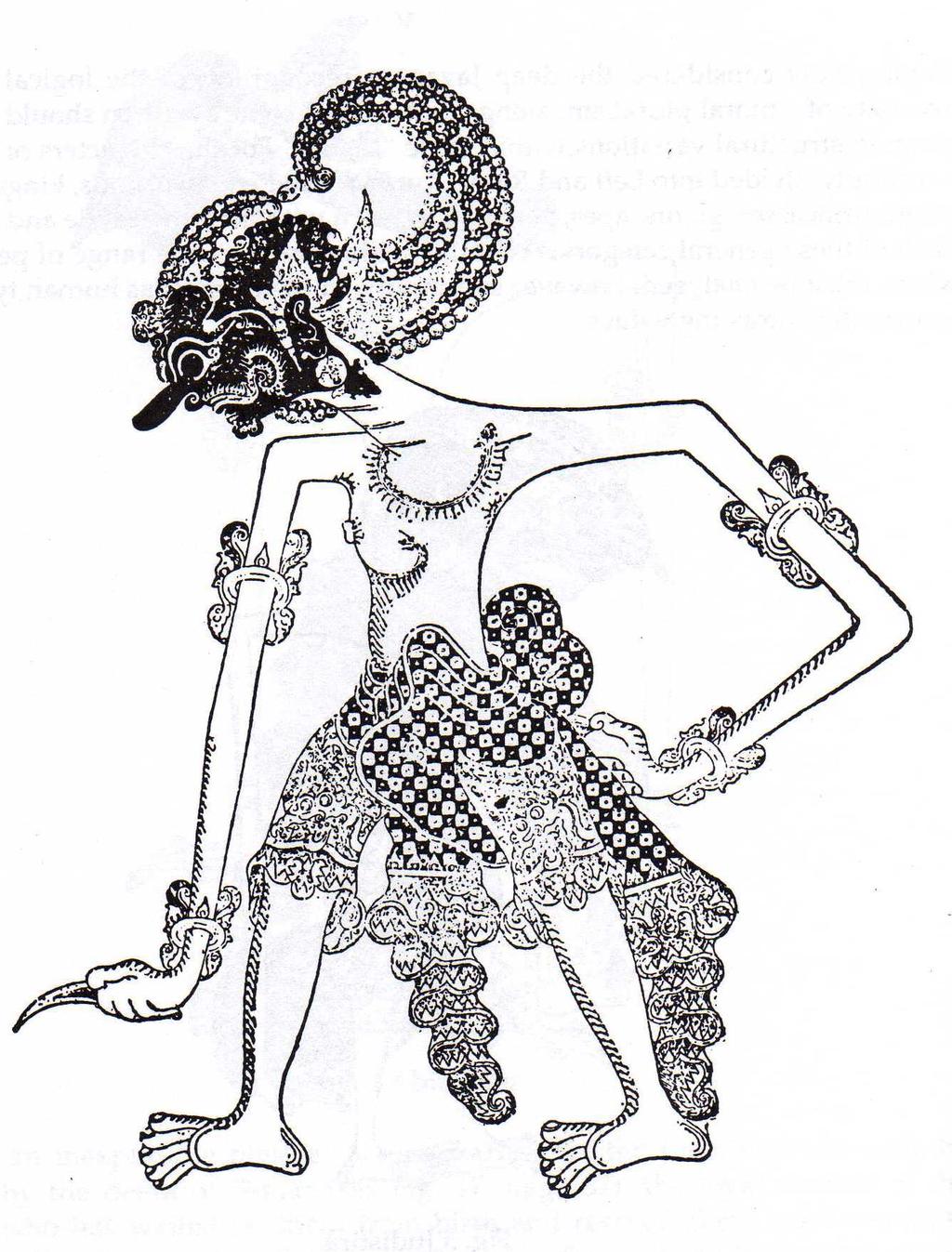 Examples of Wayang Characters Bimå (second Pandawa brother): is the most feared of warriors, creating havoc with his terrible club and atrocious fingernails.