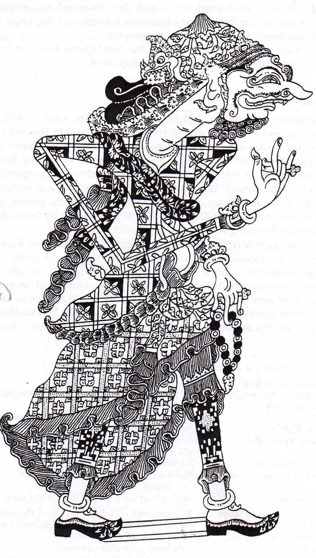 Examples of Wayang Characters Dahjang Durnå: is a brahmånå, magician, and teacher.