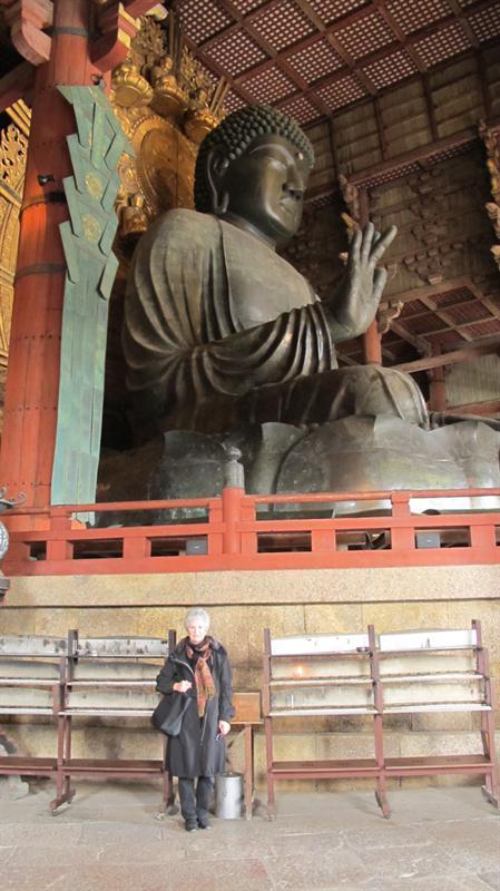 Daibutsu, the Cosmic Buddha (and Sharry) Nigatsu-do: It seems that most temples in Japan require climbing up many steps to arrive at the