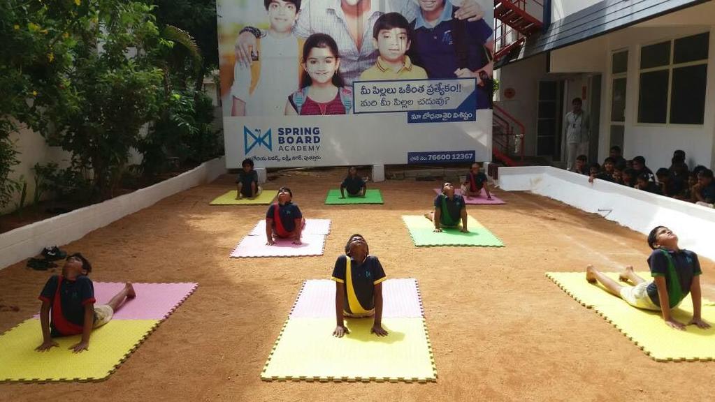 International Yoga Day SBA-Puttur celebrated International Day of Yoga on June 21st 2017, in the school premises. A mass yoga demonstration was organized for the students.