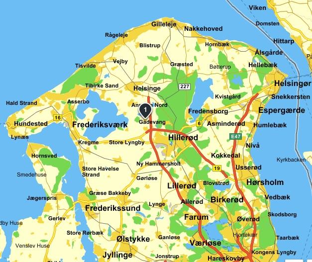 Section 1 - Northern Sjælland Overview Maps In Denmark, most of Maren Larsen's relatives lived in northern Sjælland (Zealand in English).