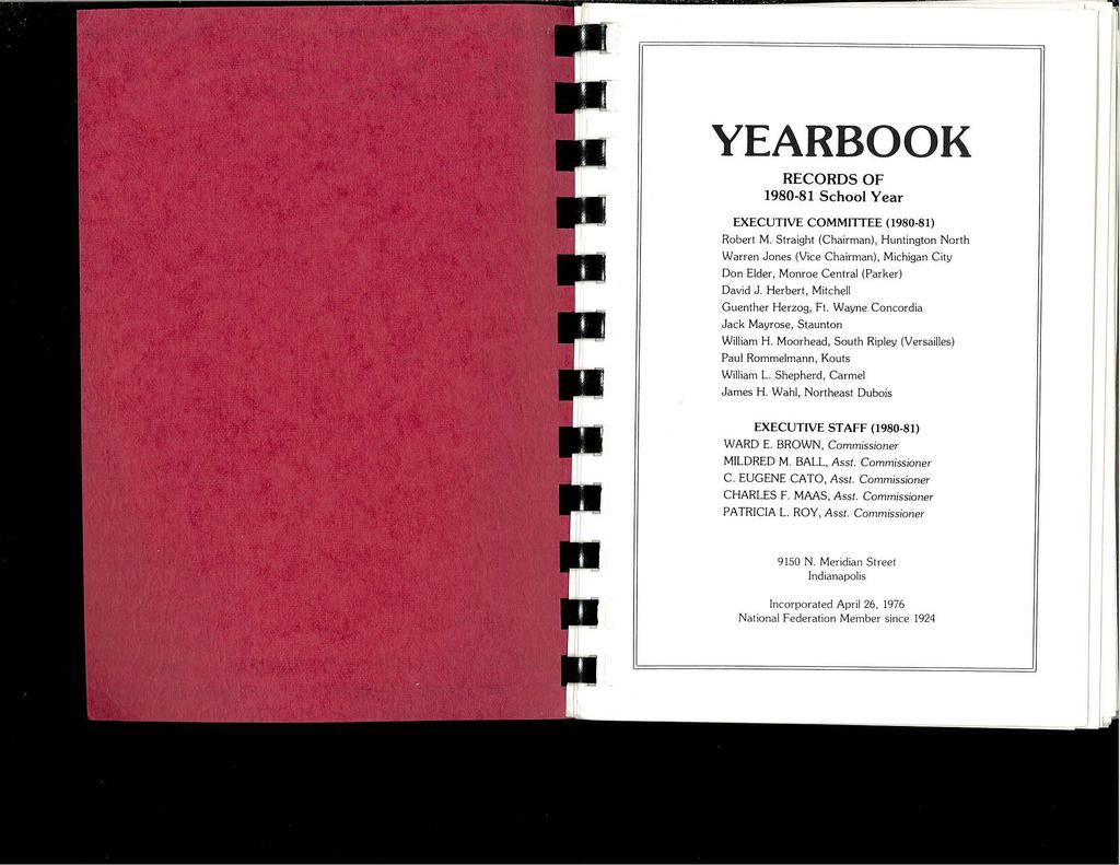 YEARBOOK RECORDS OF 1980-81 School Year EXECUTIVE COMMITTEE (1980-81) Robert M.