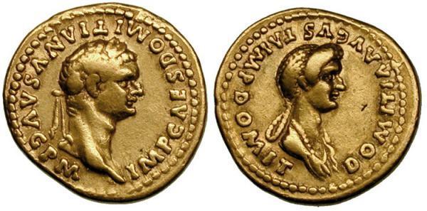 Domitian with his wife DOMITIA LONGINA (daughter of Nero s great general Domitius Corbulo At some point in his marriage,