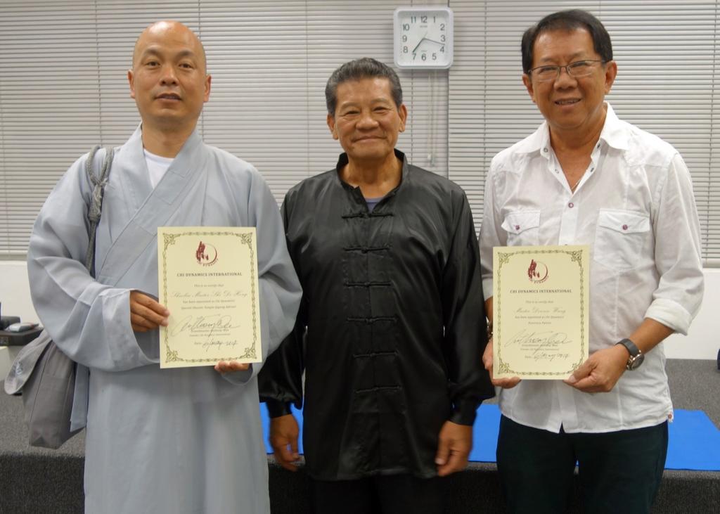 Because of this, Grandmaster Anthony Wee arranged for Master Shi to conduct a special training session at the Alexandra Centre for these volunteers on Tuesday 06 May 14 evening.