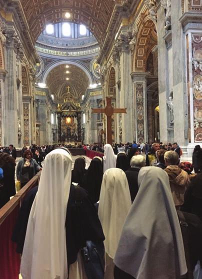 grace upon grace Sister Megan Mary Thibodeau recently returned from her trip in Rome where she participated in the celebration of the conclusion of the Year of Consecrated Life.