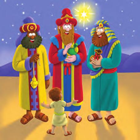 The Wise Men went to the house. They saw the child with his mother Mary. They bowed down and worshiped him. Then they opened their treasures. They gave him gold, frankincense and myrrh.