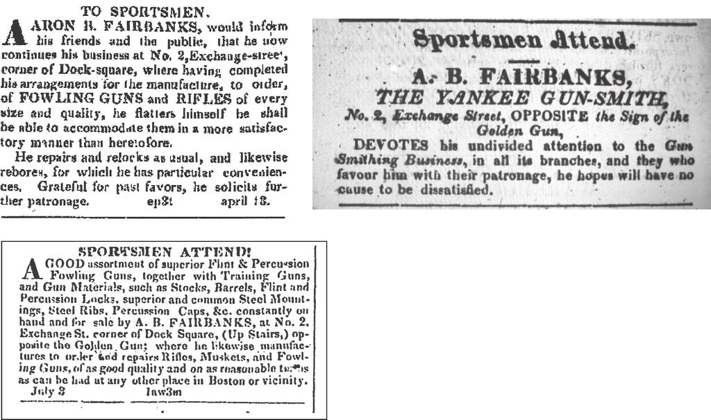 ASAC_Vol107_05-Chandler_130005.qxd 8/17/13 2:27 PM Page 59 Figure 4 A. April 1827. The first print ad by Fairbanks. The statement that he will accommodate customers,.