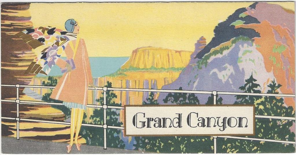Grand Canyon Bridge Scorecard 8- [Grand Canyon]. Bridge Score Card. Minneapolis: Chas. S. Clark Company, (c.1930). Single sheet [18.