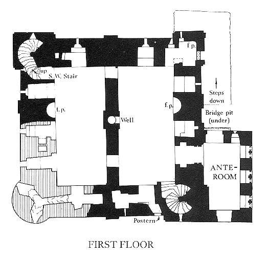 A FLOOR PLAN OF ROCHESTER CASTLE KEEP Rochester Castle : Sources and Interpretations Taken from the English Heritage guidebook to Rochester Castle by R Allen Brown, 1969.