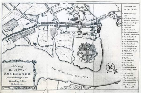 A MAP OF ROCHESTER IN THE 18 th CENTURY This