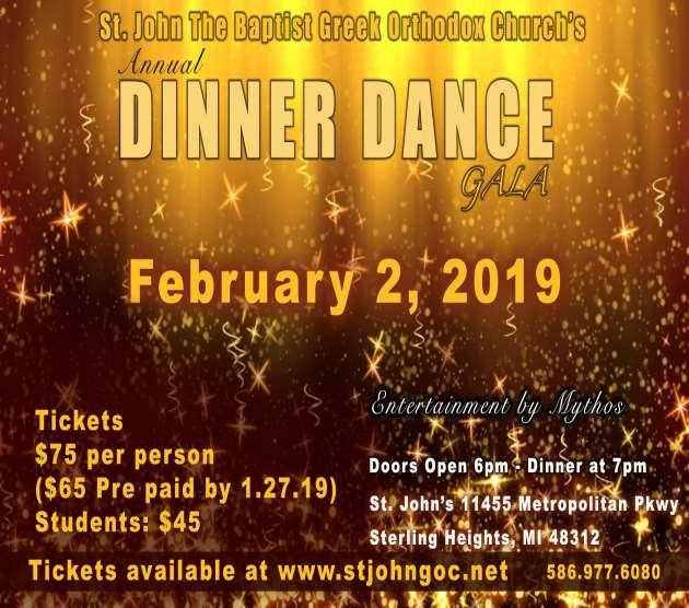 Annual Dinner Dance Saturday, February 2, 2019