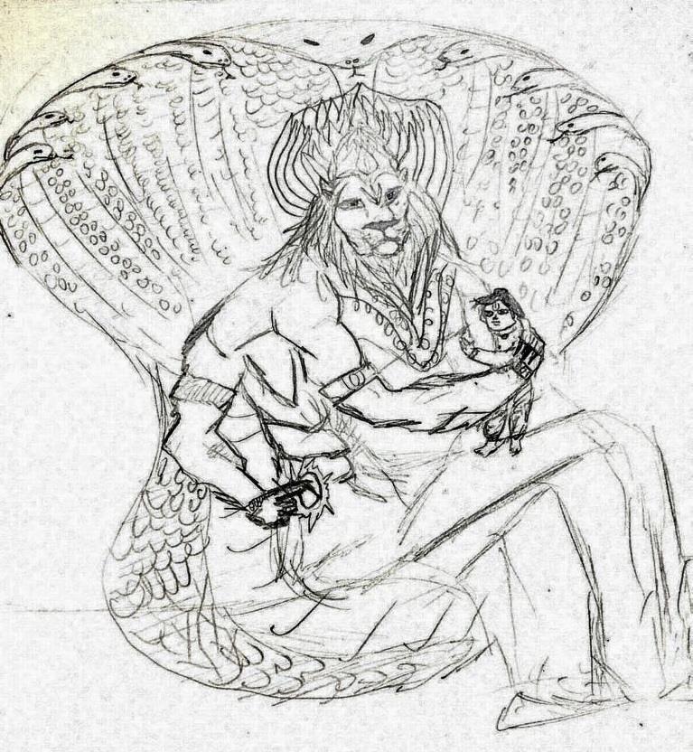 (Sketch by Nishanth Punjala, Swami