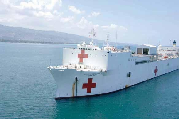 U.S. ARMY PHOTO BY SPC. LANDON STEPHENSON The USNS Comfort is an oil tanker converted into a floating hospital. A small contingent of member volunteers was aboard during a 2009 humanitarian trip.