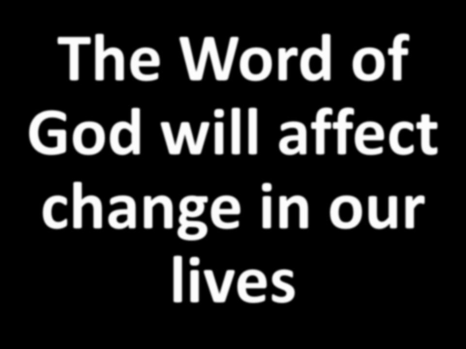 The Word of God will