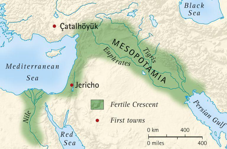 THE FERTILE CRESCENT Fertile Crescent = moon-shaped strip of land from the